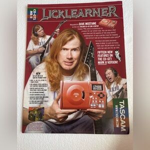 Licklearner Magazine Ad with Dave Mustaine